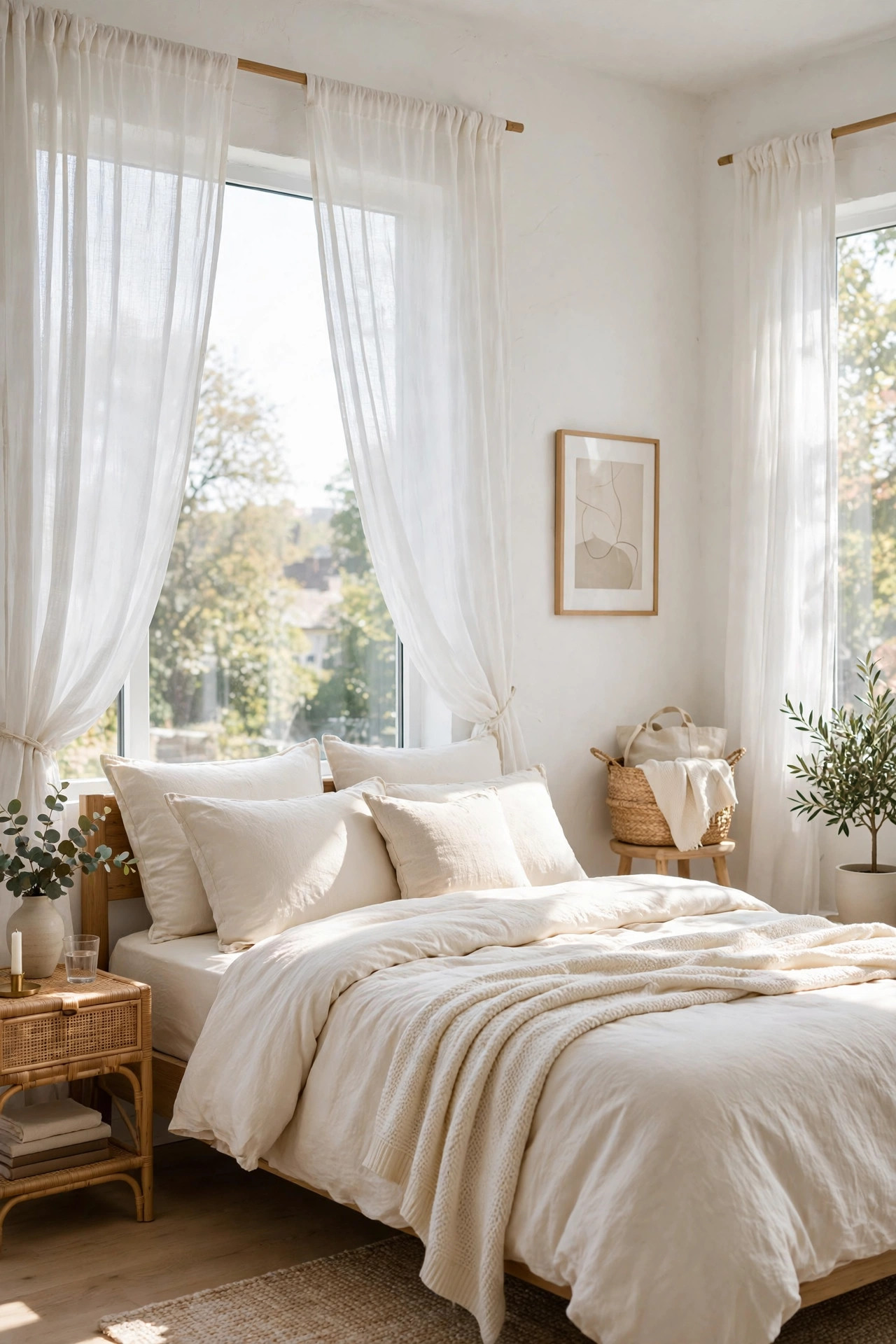 Light Colors on Walls and Bedding