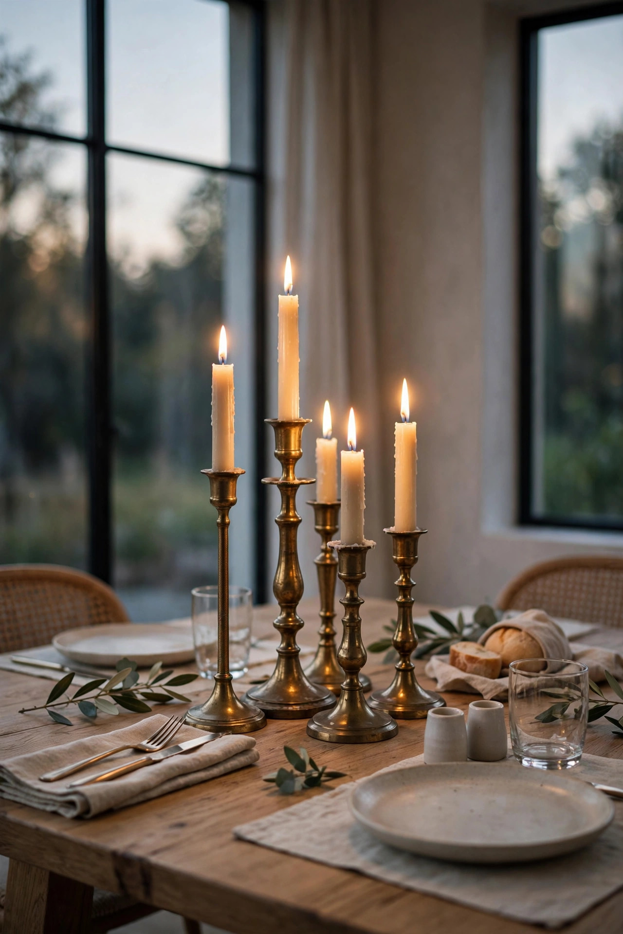 Brass Candlesticks for Warmth