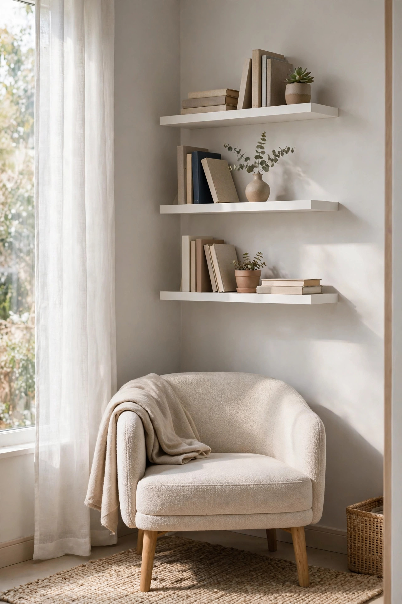Small-Space Floating Shelves