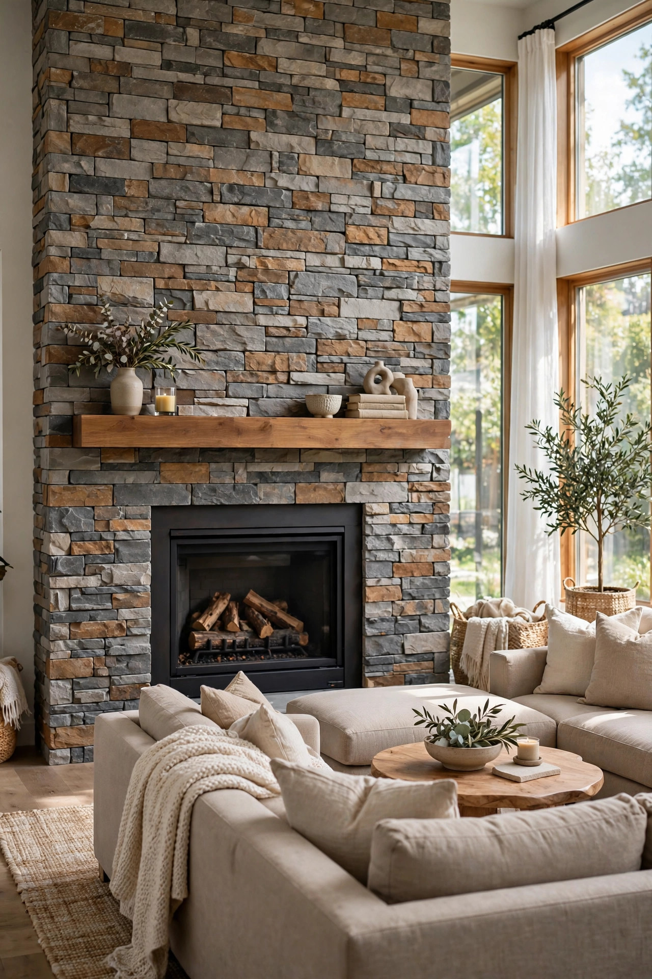 18 Accent Wall Ideas That Aren't Just Paint 16 Stacked Stone Veneer