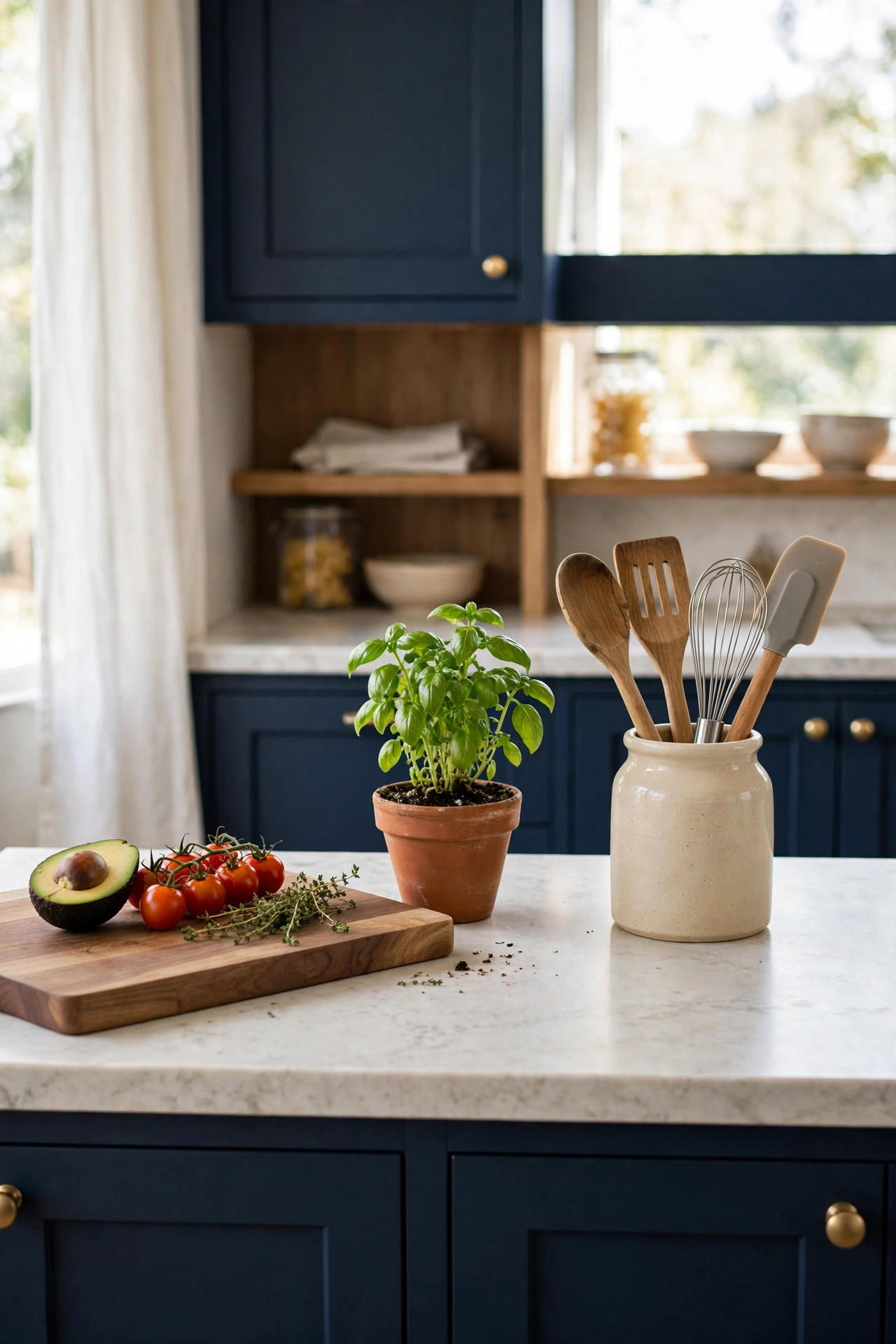 Styled kitchen countertop