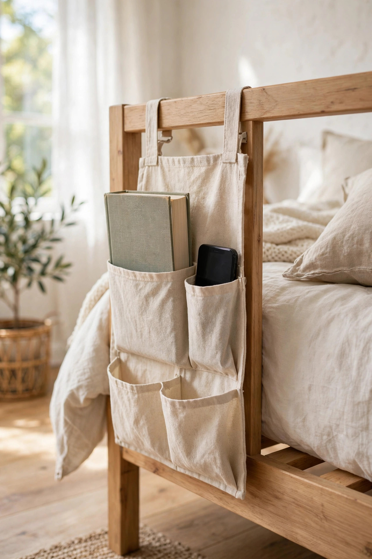 Bedside Caddy Instead of a Nightstand