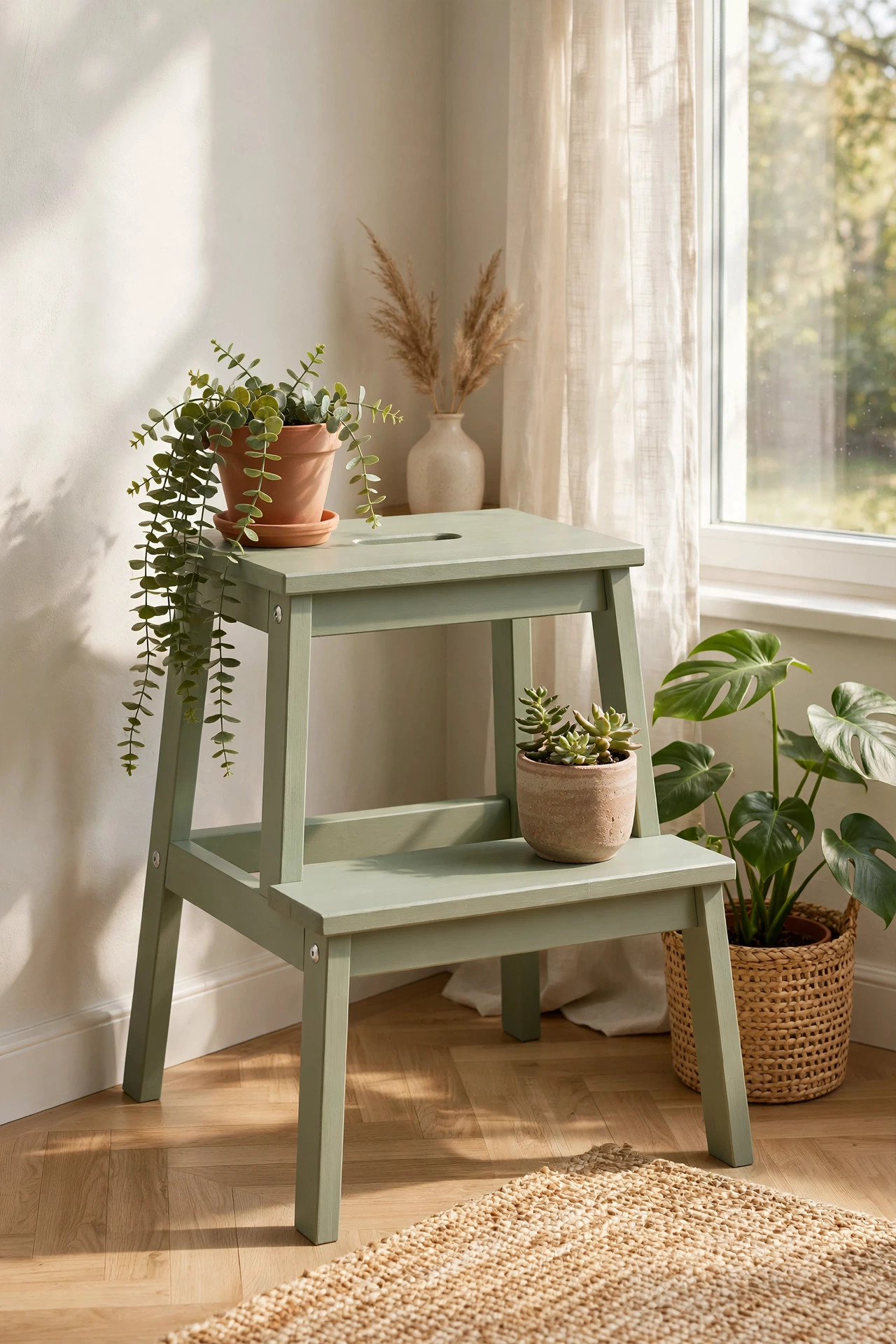 Painted Bekvam step stool
