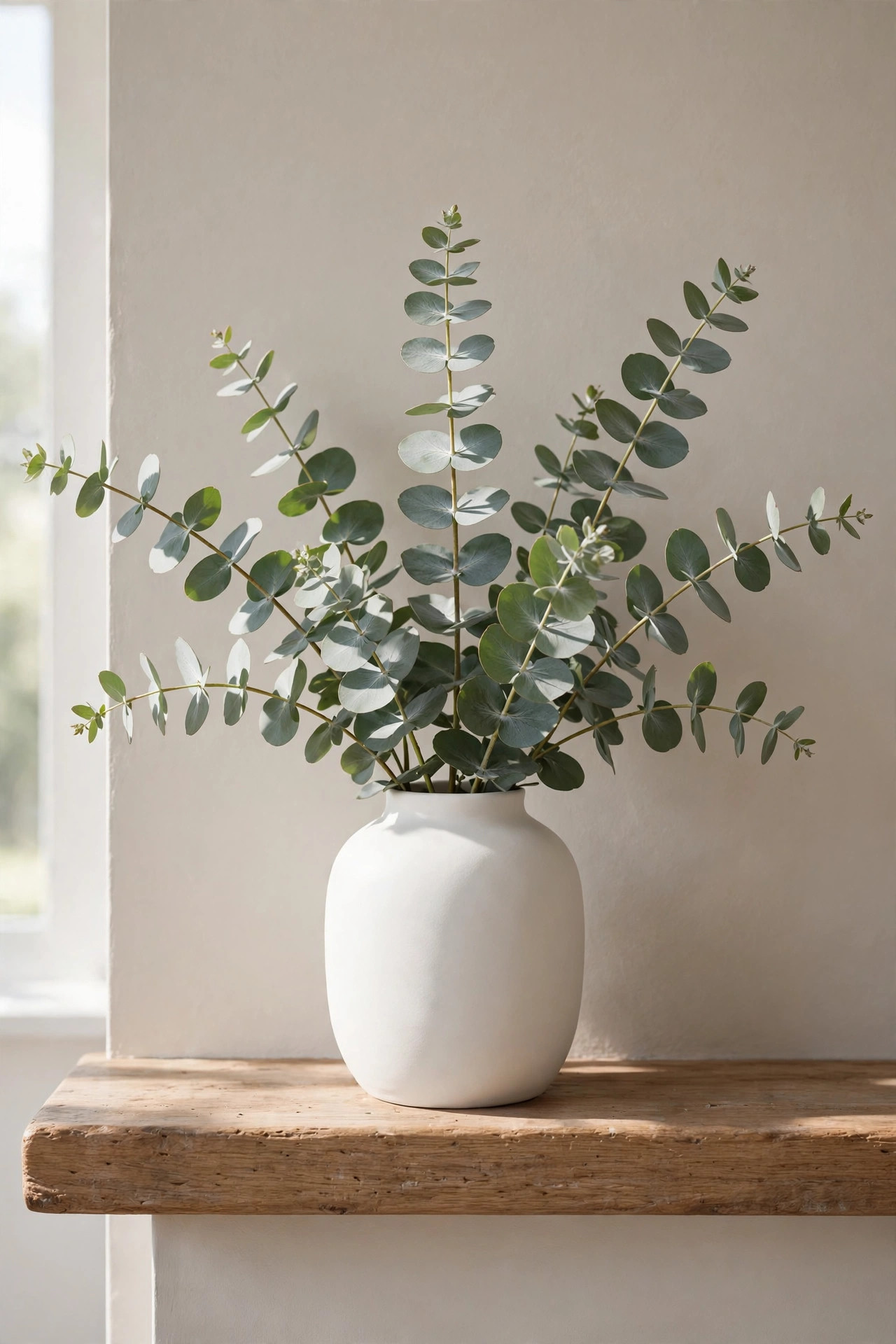 20 Quiet Luxury Home Decor Ideas on a Budget 17 Eucalyptus Stems in Ceramic Vases
