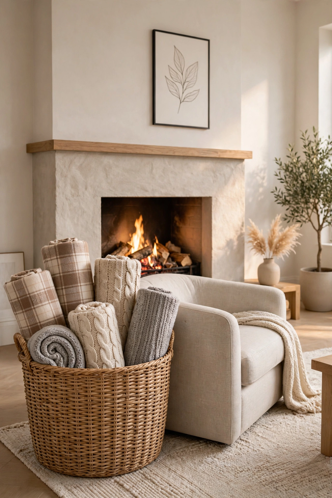 Fireside Blanket Basket
