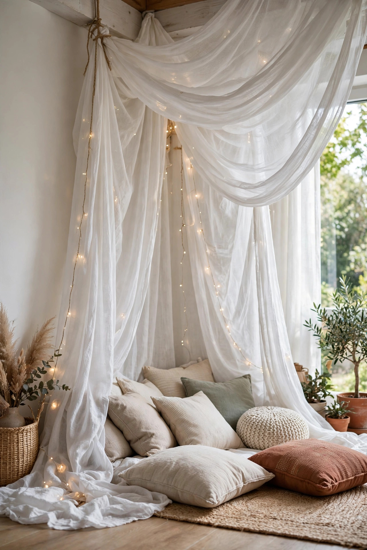 Draped Fabric Canopy Corner