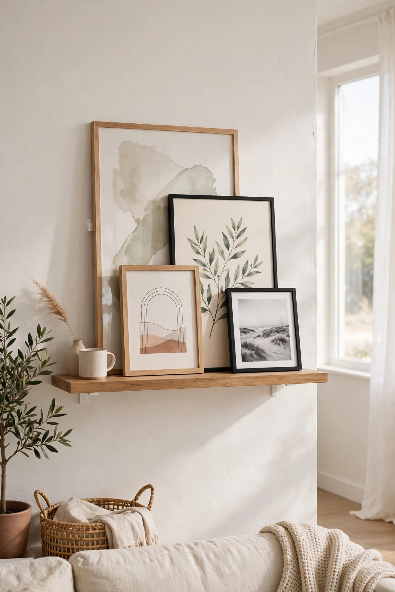 Art Ledges Instead of Nailed Frames