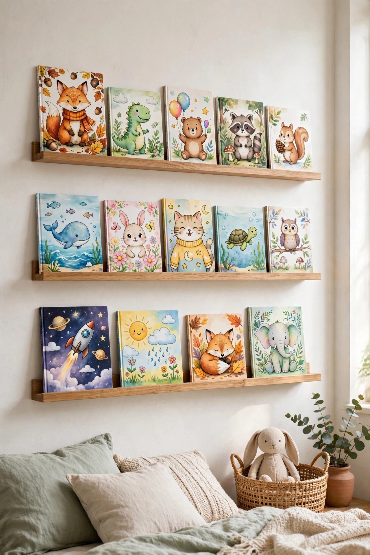 Book ledge shelves