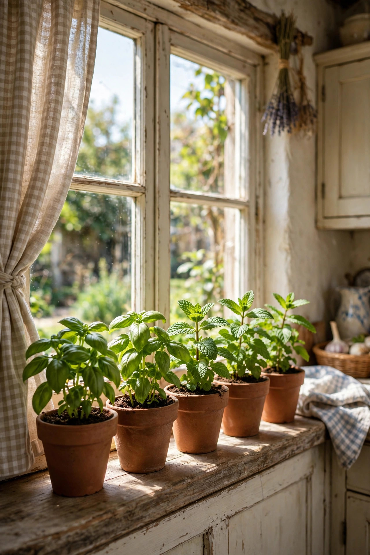 Cozy Window Herb Garden