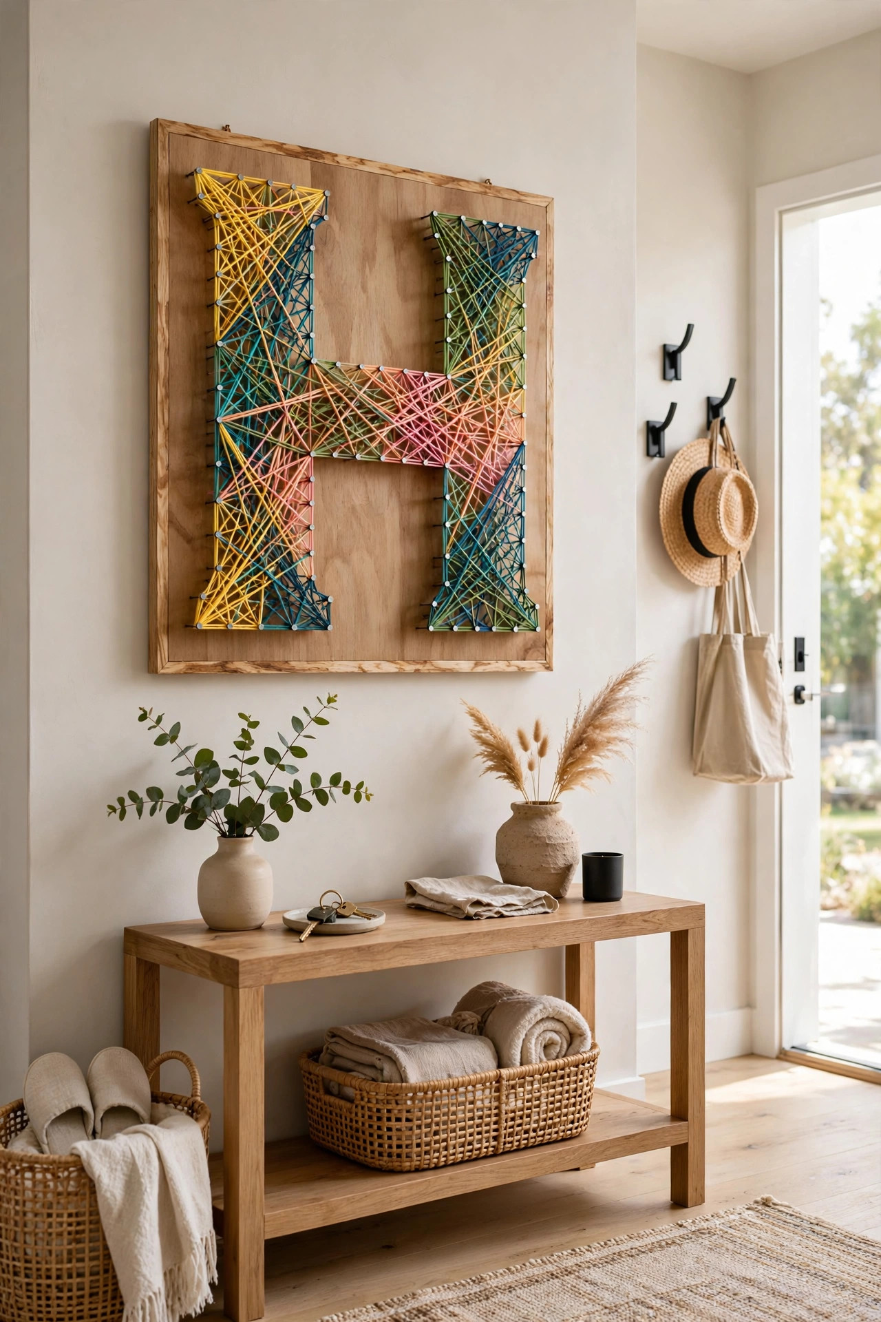 22 DIY Wall Art Ideas Anyone Can Make 21 String Art Monogram