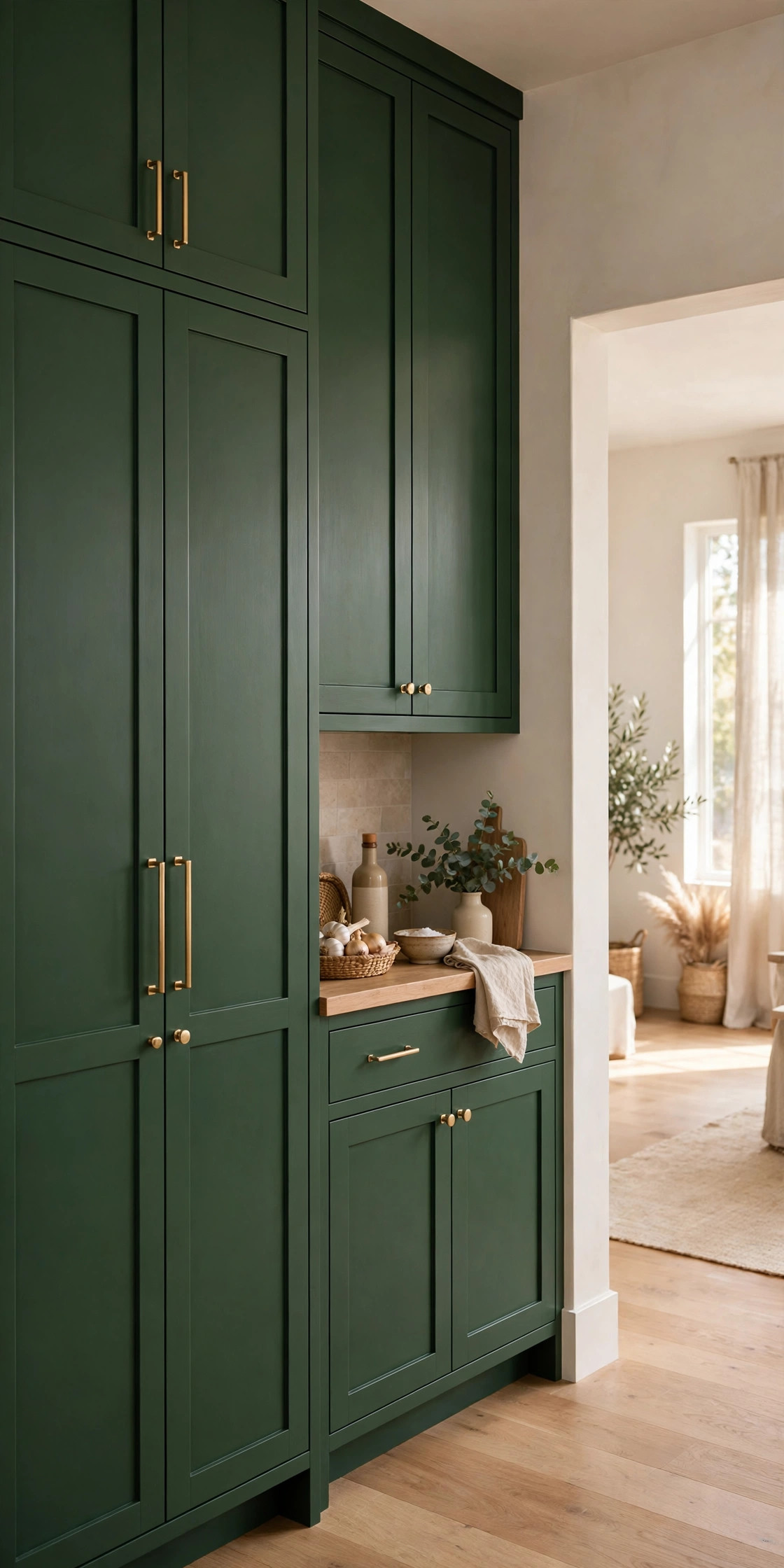 Forest Green Pantry Wall