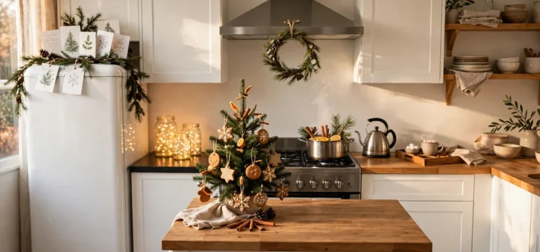 21 christmas kitchen decor ideas for a festive cook space featured