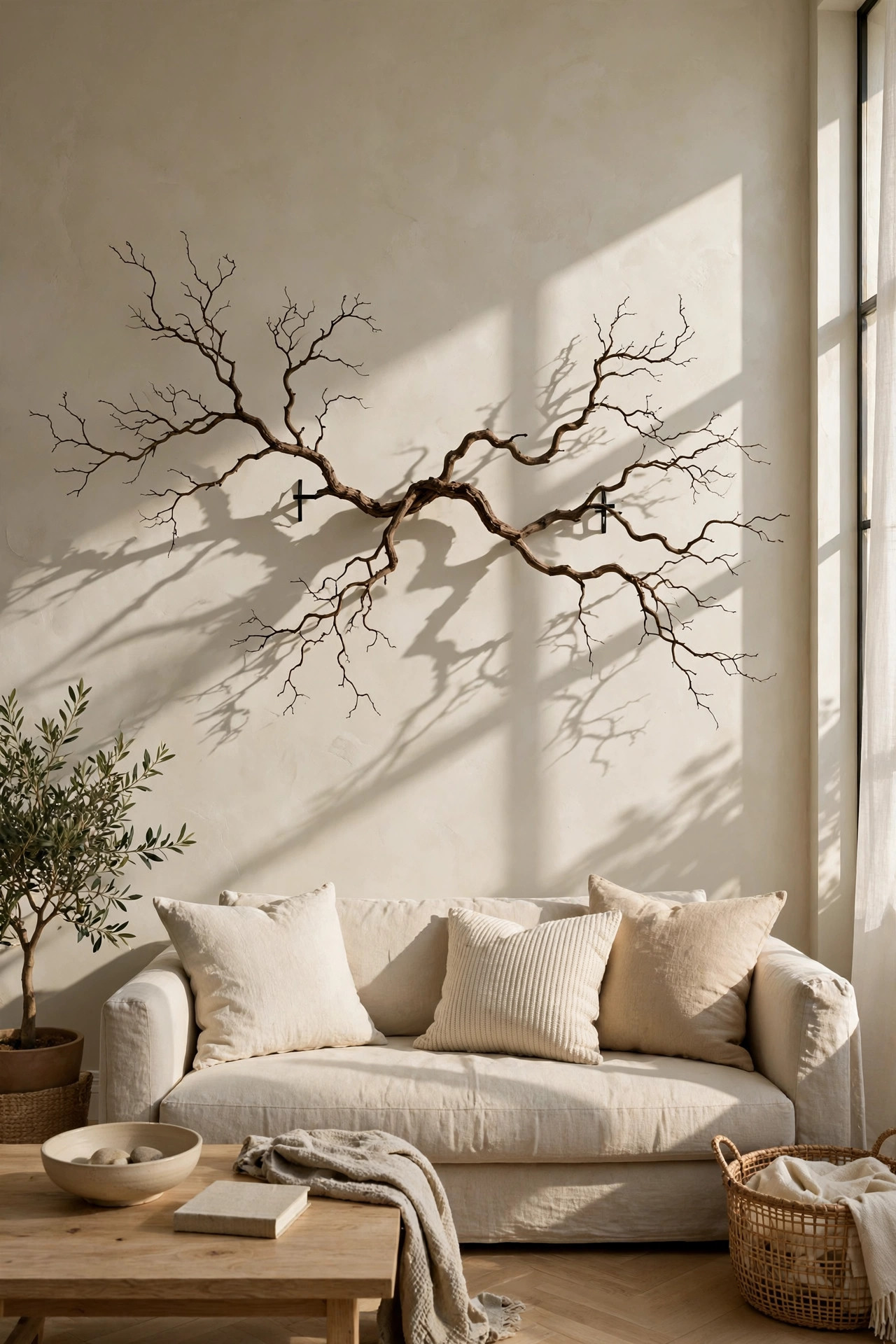 22 DIY Wall Art Ideas Anyone Can Make 23 Dried Branch Wall Sculpture