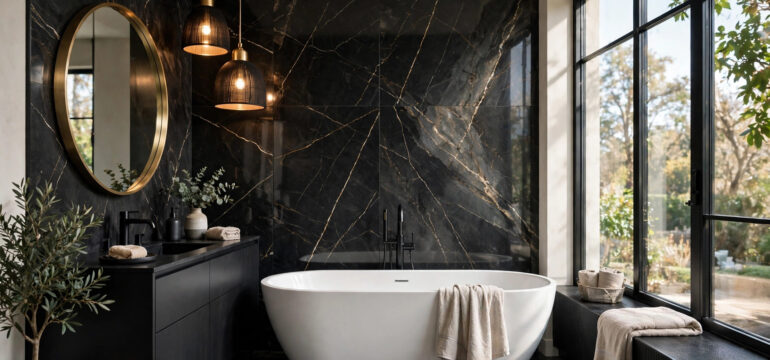 Black bathroom ideas that feel luxe