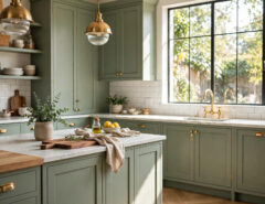 Green kitchen cabinet colors