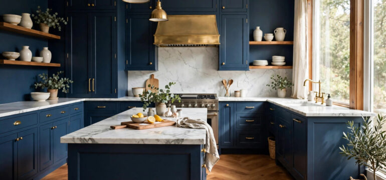 Moody blue kitchen ideas for a bold refresh