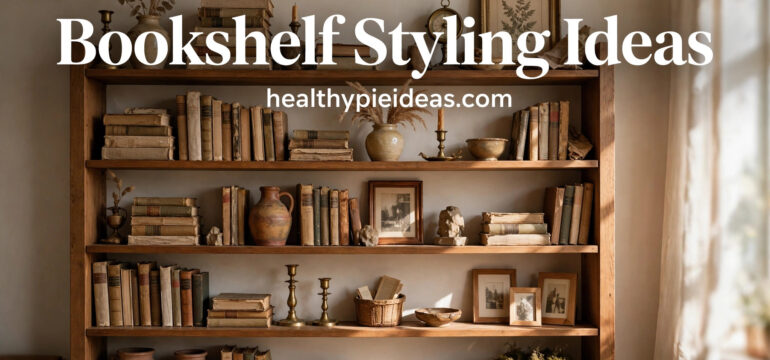 Bookshelf styling ideas with vintage finds that look effortless